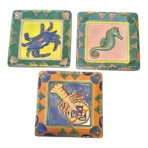 Shari Erickson Coastal Mini Plates – Set of 3